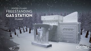 Embroider our Winter Village 2022 Freestanding Gas Station [upl. by Hsetim211]