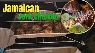 JAMAICAN JERK CHICKEN OVEN STYLE  VLOG [upl. by Assirk]