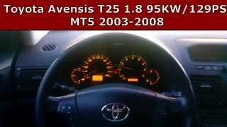 Toyota Avensis T25 18 1ZZFE autobahn  motorway test RPM [upl. by Ventre668]