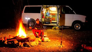 Camping In cold Temperatures with Camper Van [upl. by Anuaf]