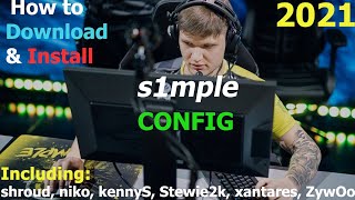 How to download and install s1mple CONFIG  CS GO 2021 [upl. by Wyon]