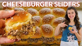 CHEESEBURGER SLIDERS Hawaiian Roll Sliders Recipe [upl. by Eednas]