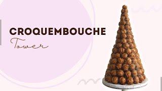 How to Make a Profiterole Tower  Croquembouche  French Wedding Cake [upl. by Leiser]