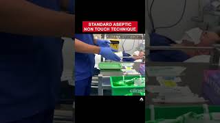 Standard Aseptic Non Touch Technique  shorts ivcannulation anesthesiology nurse [upl. by Lalaj]