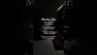 Merke dir dies… personalgrowth sprüche zitate mindset [upl. by Pinebrook]