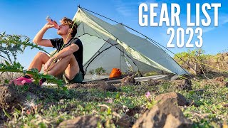 My Backpacking Gear List for 2023 [upl. by Ailadi912]