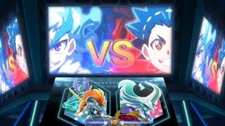 VALTRYEK VS KOLOSSAL LUINOR  VALT VS LUI SHIROSAGI  BEYBLADE BURST GAME PLAY  BEYBLADEBURSTAPP [upl. by Savell]