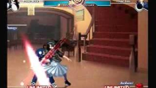 Melty Blood Actress Again Tohno Akiha Half Moon Style Combos [upl. by Ebneter]