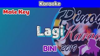 Lagi by Bini Karaoke  Male Key [upl. by Turne]