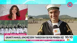 Grumete Manuel Sánchez Su primera Parada Militar como Tambor Mayor  Tu Día  Canal 13 [upl. by Eerised268]