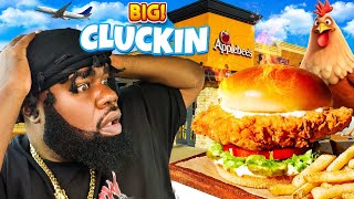 Trying Applebees NEW Big Cluckin Crispy Chicken Sandwich [upl. by Atenaz]