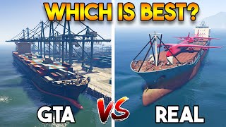 GTA 5 CARGO SHIP VS REAL CARGO SGIP WHICH IS BEST [upl. by Honeywell447]