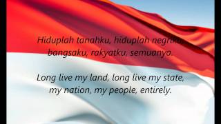 Indonesian National Anthem  quotIndonesia Rayaquot IDEN [upl. by Eelibuj]