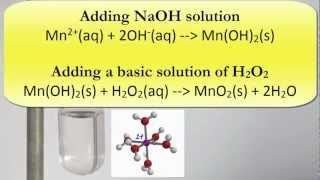 Complex Ions Precipitating and oxidising manganese II hydroxide [upl. by Power]