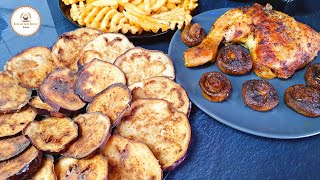 Die leckersten Auberginen Chips Auberginenchips zu Hähnchen [upl. by Einaj]