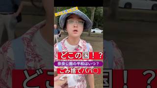 ゴミを捨てた観光客に注意してみた。自民党 奈良公園の鹿 へずまりゅう 中国人観光客 中国 韓国人 留学 [upl. by Sharron]