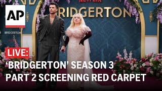 LIVE ‘Bridgerton’ season 3 part 2 screening red carpet [upl. by Oreves]