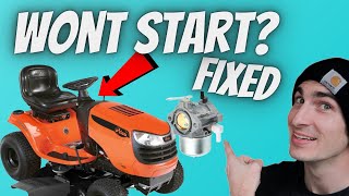 Ride on Mower Cranks But Wont Start  Changing the Carburetor on Ariens Briggs and Stratton [upl. by Idurt913]