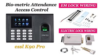 Essl biometric door lock connection  EM Lock amp Electric lock Wiring instruction [upl. by Lalad]