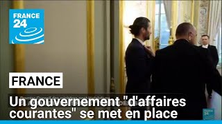 En France un gouvernement quotdaffaires courantesquot se met en place • FRANCE 24 [upl. by Canada760]