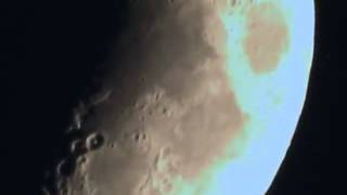 First Moon Capture with Meade LXD75 6quot Newtonian and Quickcam 4000 Pro [upl. by Suiravat161]