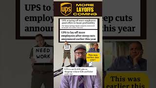 UPS Announces Even More Layoffs Are Coming shorts jobcuts layoffs recession economy finance [upl. by Dnaltruoc]