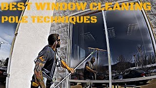 BEST WINDOW CLEANING POLE TECHNIQUES  BASIC TO ADVANCED [upl. by Bak]