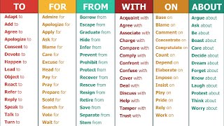 100 Prepositional Verbs for Improving your English Fluency  Prepositions after Verbs [upl. by Ruon]