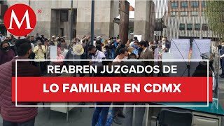 Con largas filas juzgados del TSJ de CdMx reinician actividades tras cierre por covid19 [upl. by Saidnac]