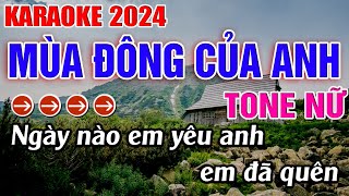 Mùa Đông Của Anh Karaoke Tone Nữ Karaoke Đăng Khôi  Beat Mới [upl. by Mellette865]