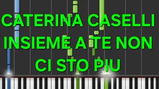 caterina caselliinsieme a te non ci sto piurallentatoslowpiano facile easy tutorial [upl. by Ayrotal]