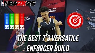 NBA 2K25 The Best 7’3 Center Versatile Enforcer Build And Badges In The Game [upl. by Aneehs]