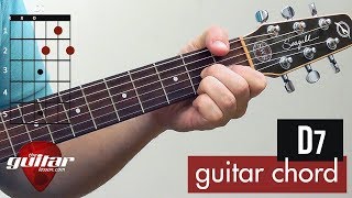 How to play the D7 chord  Beginner guitar lesson [upl. by Felicio720]