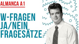 ALMANCA A1 GRAMER TAM KONU ANLATIMI  WFragen  JaNeın Fragesätze  5N1K Soruları [upl. by Ddat]