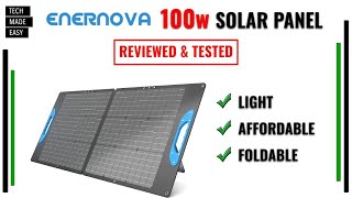 ENERNOVA 100W Portable Solar Panel Review and Testing [upl. by Thurlough81]