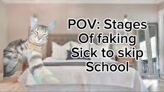 POV Stages of faking sick to skip school [upl. by Farrison7]