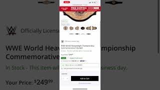 Commemorative WWE World Heavyweight Title Now Available On WWESHOP shorts [upl. by Quintana]