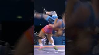 Kennedy Blades slow motion Crazy German Suplex shorts olympics wrestling [upl. by Issak527]