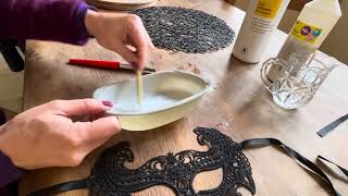 How to make fabric stiffener to stiffen lace sinamay or other materials to make a hat or flowers [upl. by Ellevel60]