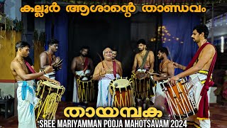 Thayambaka  KALLUR RAMANKUTTY MARAR  Sree Mariyamman Pooja Mahotsavam 2024chenda kerala 4k [upl. by Lewellen878]