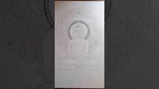 Mahavir swami Drawing  Lord Mahavir Drawing easy and step by step  Tutorial Part 1 mahavirswami [upl. by Meyeroff]