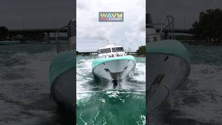 9 Million Dollar 115ft Yacht exits a Rough Haulover Inlet  Wavy Boats [upl. by Uird]