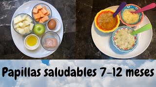 papillas saludables para bebes 7 12 meses [upl. by Yantruoc516]