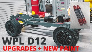 WPL D12  Rear Suspension Upgrade  Tamiya Wheels  New Paint 2021 [upl. by Ailuy3]