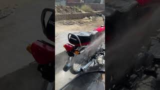 How to wash bike new model Honda70 honda wash water servicestation shortfeed youtubeshorts [upl. by Assele]