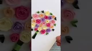 Paper Rose 🌹 Quilling Bouquet [upl. by Yseulte]