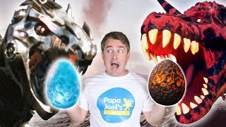 Baby Lava and Robot T rex Egg Hunts  Dinosaurs Mega Compilation by Papa Joels English [upl. by Kahn]