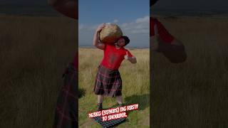 163kg 359lbs Big Rusty to shoulder Scottish natural stone lifting Sheriffmuir stones [upl. by Hally]