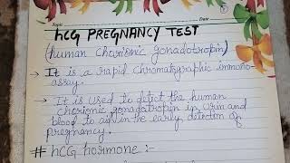 HCG pregnancy test biochemistry pregnancy fertility medical notes [upl. by Nyloj773]