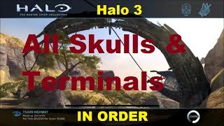 Halo 3  All Skulls amp Terminals In Order [upl. by Orimisac641]